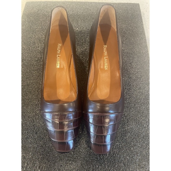 Ralph Lauren Shoes - Womens Ralph Lauren "Mallory Captoe" Heel  - Brown - size 6B